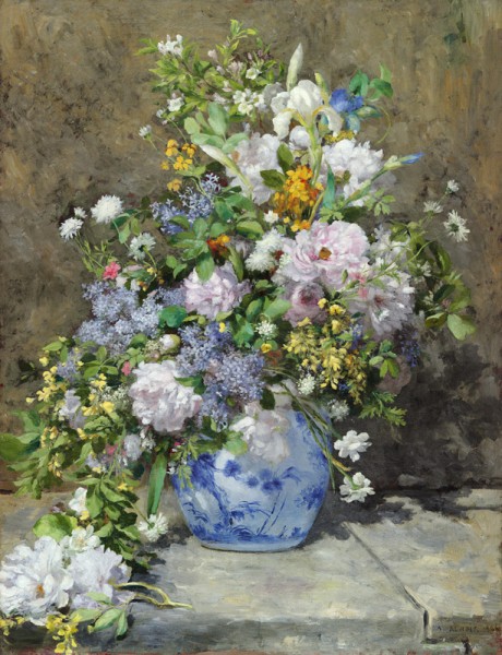 Große Vase mit Blumen