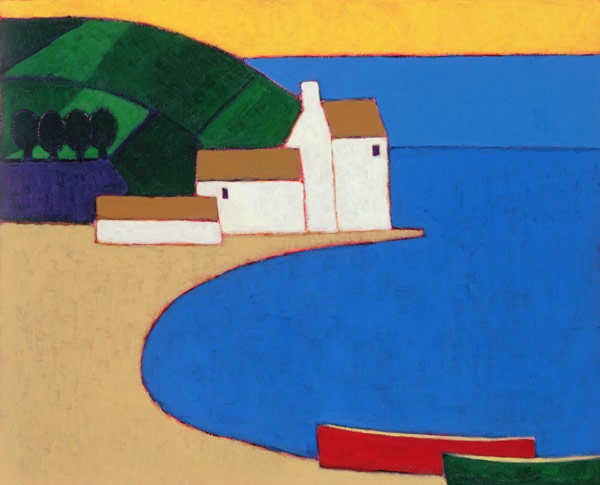 Bay in Southern Brittany, 2004 (acrylic on paper)