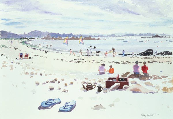 Cobo Bay, Guernsey, 1987 (w/c on paper)