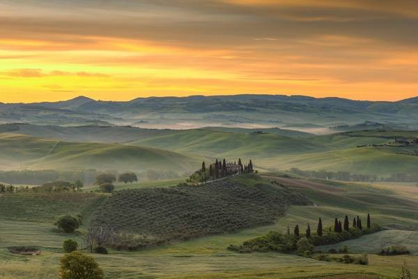 Morgenstimmung im Val d\\\'Orcia