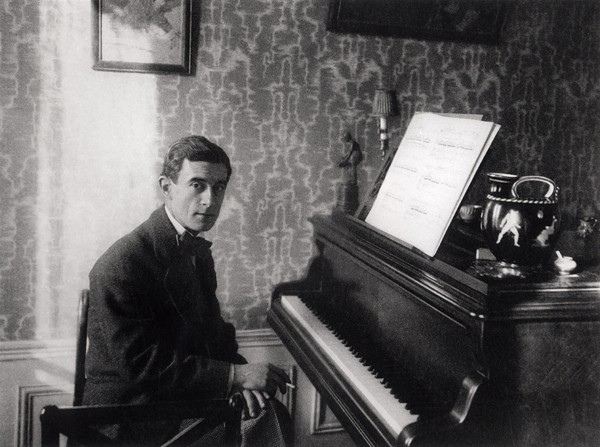 Maurice Ravel (1875-1937) (b/w photo)