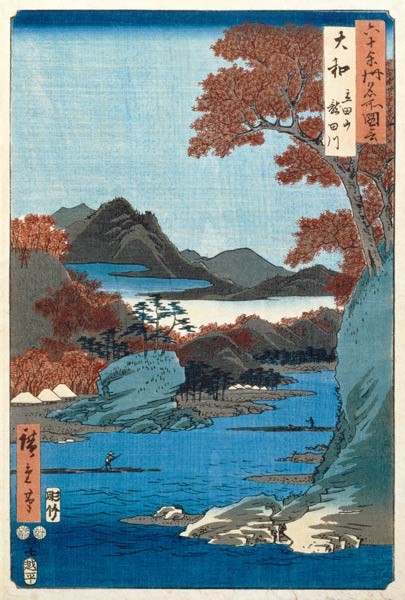 Tatsuta River, Yamato Province (woodblock print)