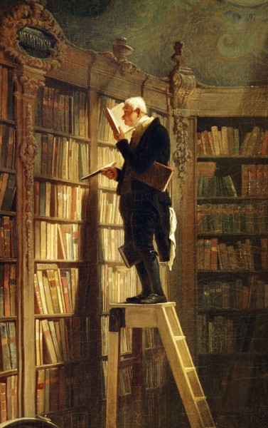 Der Bücherwurm (Detail)