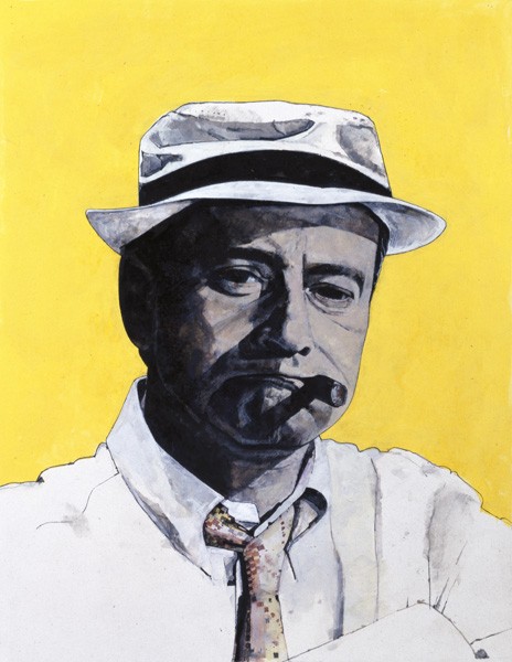 Portrait of Jack Lemmon, illustration for The Daily Mirror Colour Supplement