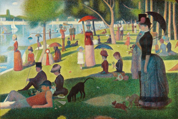 Ein Sonntagnachmittag auf der Insel La Grande Jatte (Ohne Rand)